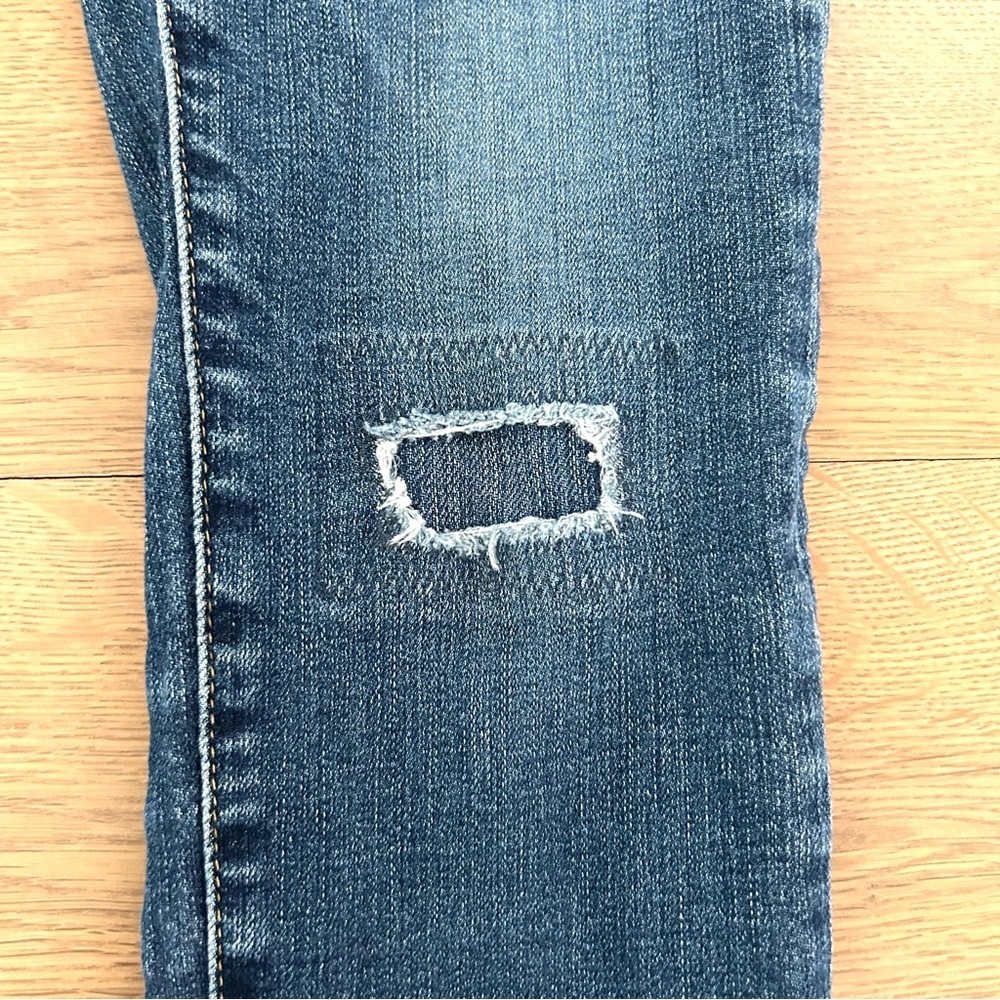 AG Adriano Goldschmied Super Skinny Legging Ankle Jean Patch Denim Blue Size 26R - Picture 4 of 14